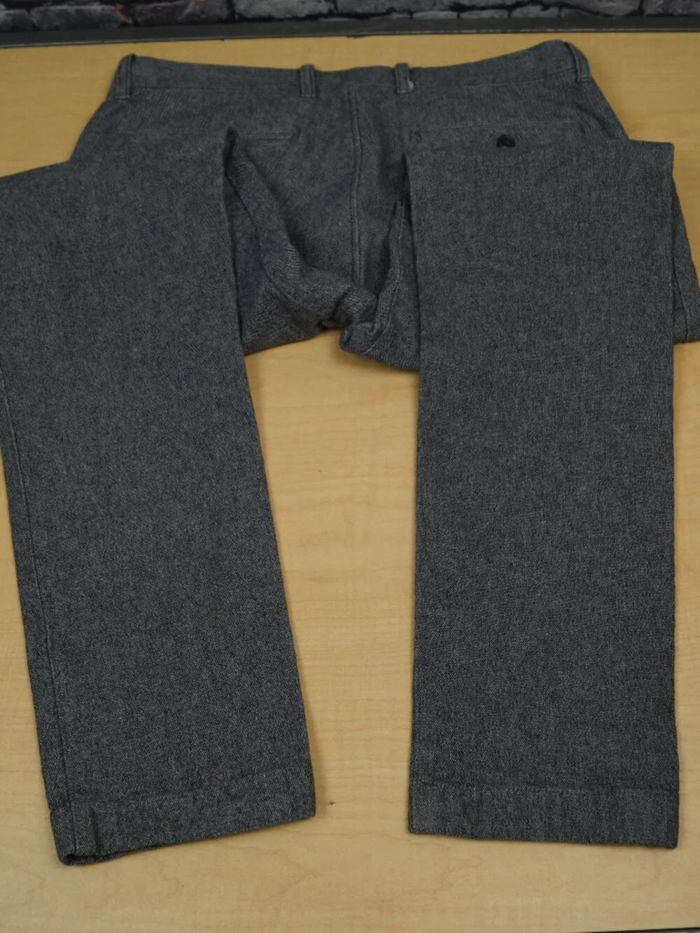 J Crew Stretch 484 Slim Stretch Chino Pants Gray Chambray Straight Mens 32 x 32